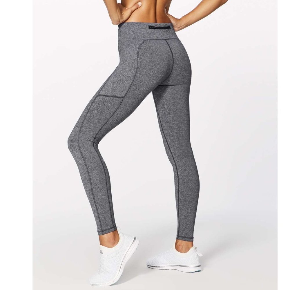Lululemon Speed Up Tights 28” / Size 4 / Heathered Black Run Luxtreme